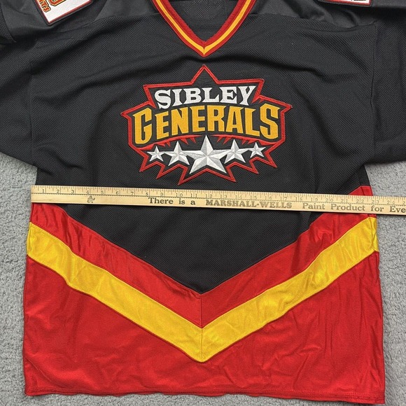 Vintage Sibley Generals Hockey Jersey Minnesota MN St Paul Size L - Picture 8 of 8